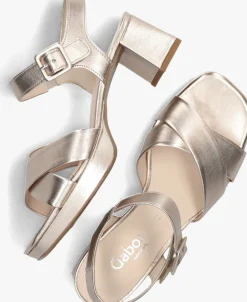DAMES GABOR roségouden sandalen met hak 953