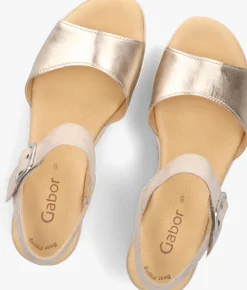 DAMES GABOR roségouden sandalen met hak 651