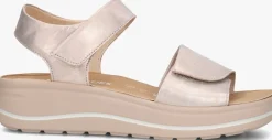 DAMES HARTJES roségouden platte sandalen woogie