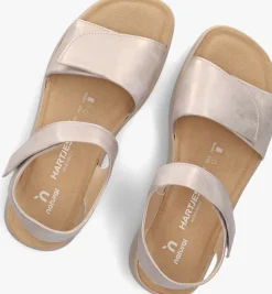 DAMES HARTJES roségouden platte sandalen woogie