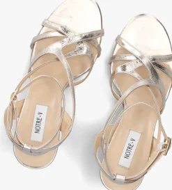 DAMES NOTRE-V roségouden sandalen met hak 42527