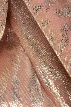 DAMES ACCESS maxi jurk shimmery one-shoulder animal print