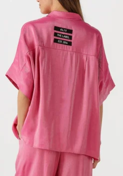 DAMES ALIX THE LABEL blouses ladies woven shine boxy blouse