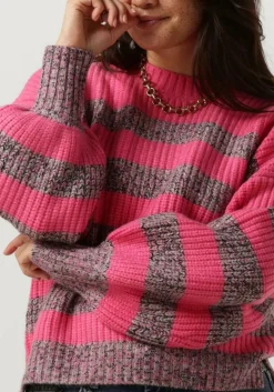 DAMES CO'COUTURE trui row melange stripe knit