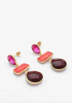 DAMES LOTT. GIOIELLI sieraad qu framed shapes w/ round