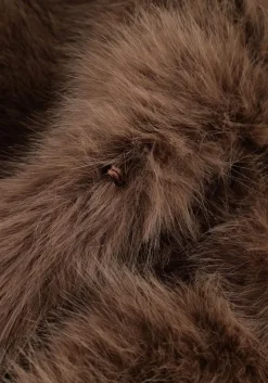 DAMES ALTER EGO taupe faux fur jas harper