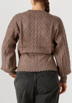 DAMES CO'COUTURE vest row cable tie cardigan