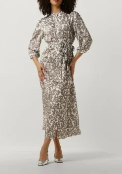 DAMES NOTRE-V midi jurk satin dress one