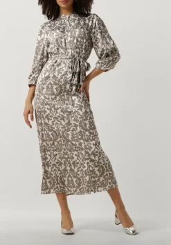 DAMES NOTRE-V midi jurk satin dress one