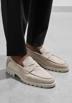 Heren SANTONI loafers sue penny loafer gz