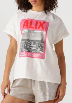 DAMES ALIX THE LABEL te t-shirt ladies knitted photoprint t-shirt