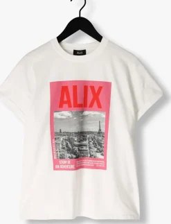 DAMES ALIX THE LABEL te t-shirt ladies knitted photoprint t-shirt