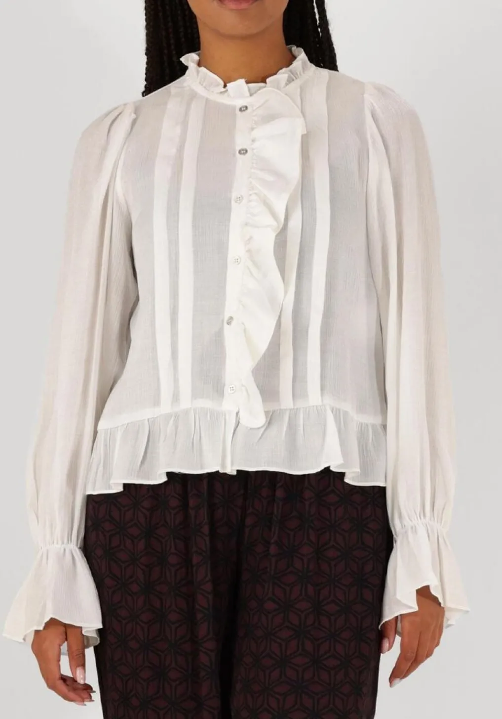 DAMES CO'COUTURE te blouses melina frill shirt