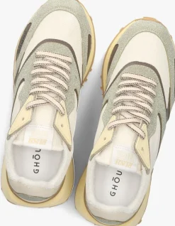 DAMES GHOUD te lage sneakers uni mesh glitter sneaker