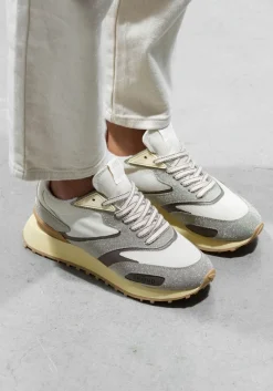 DAMES GHOUD te lage sneakers uni mesh glitter sneaker