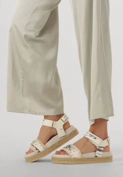 DAMES MOU te platte sandalen rope sandal black h strap