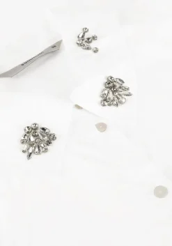 DAMES SUMMUM te blouses blouse crispy poplin diamants