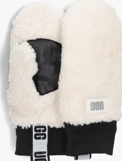 DAMES UGG te handschoenen sherpa mitten w logo tape