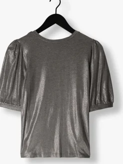 DAMES SUMMUM en top rond neck top metallic coated jersey