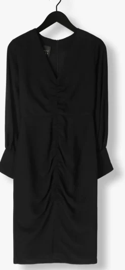 DAMES ACCESS e mini jurk ruched dress with v neckline