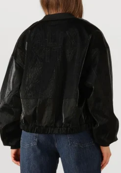 DAMES ALIX THE LABEL e jack ladies woven velvet leather bomber