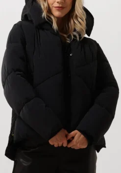 DAMES BLONDE08 e gewatteerde jas korte doorgestikte jas