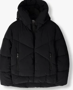 DAMES BLONDE08 e gewatteerde jas korte doorgestikte jas