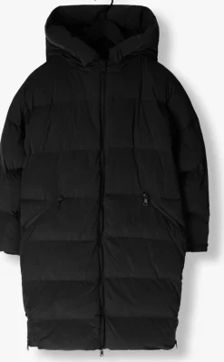 DAMES BLONDE08 e gewatteerde jas lang doorgestikte jas