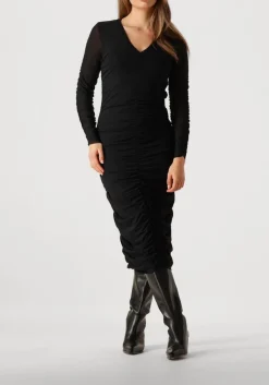 DAMES CO'COUTURE e midi jurk regan cc rust mesh dress