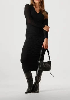 DAMES CO'COUTURE e midi jurk regan cc rust mesh dress