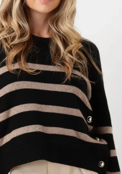 DAMES CO'COUTURE e truien/vesten maja button stripe