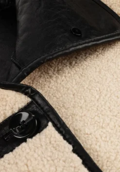 DAMES KNIT-TED e leren jas cozy