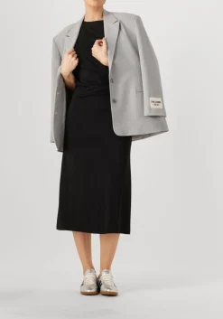 DAMES KNIT-TED e midi jurk zwaan