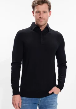 Heren LEURINK KNIT e polo polo hidden button down
