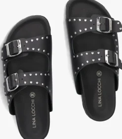 DAMES LINA LOCCHI e slippers 2 gesp slipper met studs