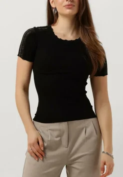 DAMES ROSEMUNDE e t-shirt benita silk t-shirt w/ lace