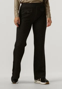 DAMES SUMMUM e flared broek flared pants mini pattern jacquard