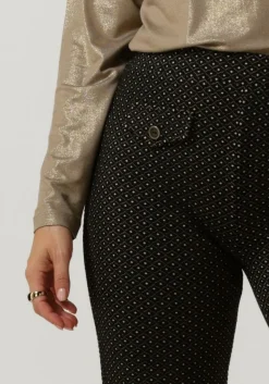 DAMES SUMMUM e flared broek flared pants mini pattern jacquard