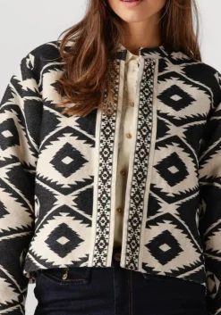 DAMES SUMMUM e jack short round neck jacket geo aztek