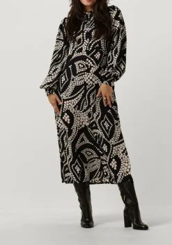 DAMES SUMMUM e midi jurk dress irregular dots hammered