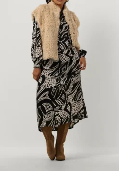 DAMES SUMMUM e midi jurk dress irregular dots hammered