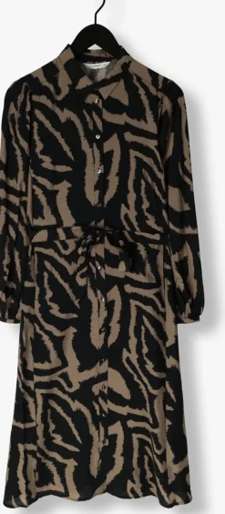 DAMES SUMMUM e midi jurk dress abstract leaves