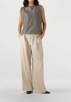 DAMES SUMMUM e t-shirt sleeveless top knitted stripe coated